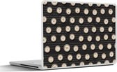 Laptop sticker - 11.6 inch - Patronen - Typemachine - Letters - Jaren 20