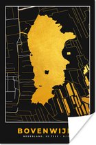 Poster Kaart - Plattegrond - Stadskaart - Nederland - Bovenwijde - 60x90 cm