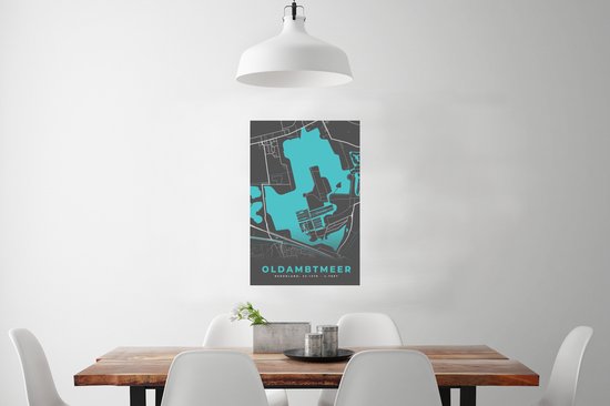 Affiche Plan de la ville - Carte - Water - Oldambtmeer - Carte - 60x90 cm