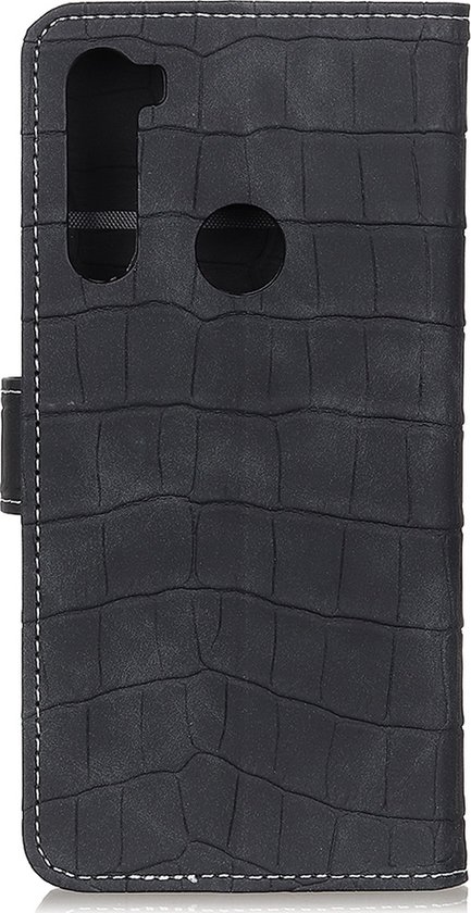 Etui Portefeuille Mobigear Crocodile Luxury Noir Samsung Galaxy A21