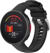 Siliconen Smartwatch bandje - Geschikt voor Polar Vantage V2 siliconen bandje - zwart - Strap-it Horlogeband / Polsband / Armband