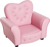 HOMCOM Canapé enfant chaise haute princesse en forme de coeur mini canapé chambre d'enfant canapé avec 310-025