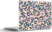 Laptop sticker - 11.6 inch - Luipaard - Pastel - Dieren - Patronen - 30x21cm - Laptopstickers - Laptop skin - Cover