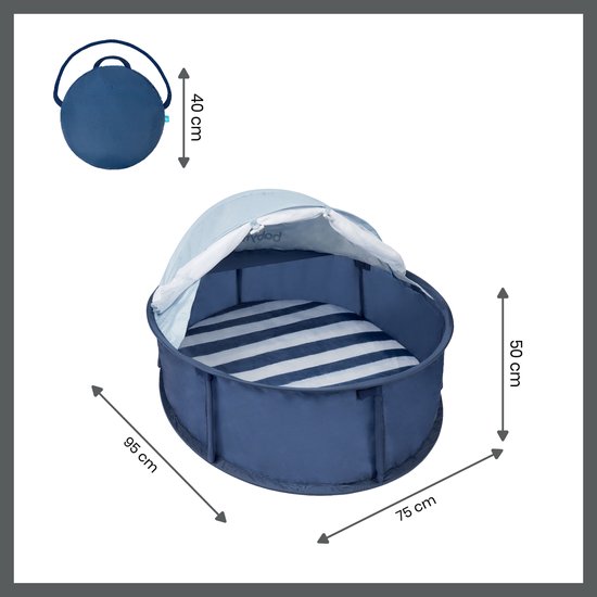 Tente Anti-UV Babymoov FPS 50+ – Grand Format, Légère Et Super Pratique Pour Bébé