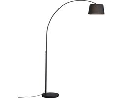 QAZQA Arc Eco 1 Staande Booglamp - 1 Lichts - 120 cm - Zwart