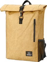 Seekr Sustainable Backpack Canggu - 21 litres - Marron - avec compartiment pour ordinateur portable - Femme et Homme
