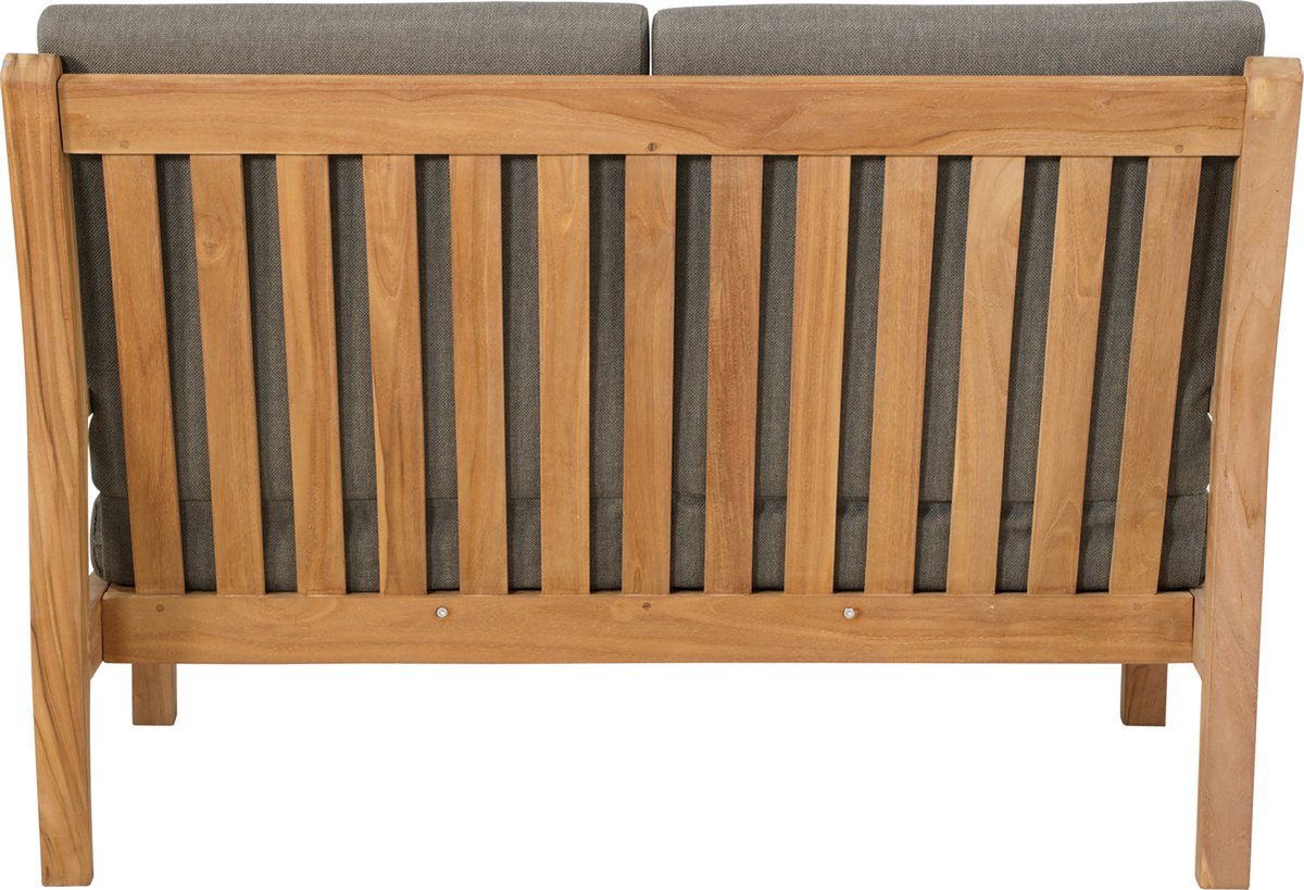 Lesli Living Loungebank Teak 124 cm incl. Kussen