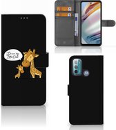Wallet Book Case Motorola Moto G60 GSM Hoesje Giraffe