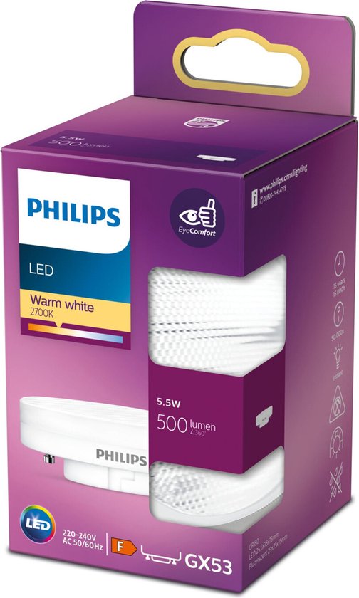 Philips Lighting 77371700 LED-lamp Energielabel F (A - G) GX53 5.5 W .