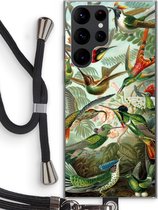 Case Company® - Samsung Galaxy S22 Ultra hoesje met Koord - Haeckel Trochilidae - Telefoonhoesje met Zwart Koord - Bescherming aan alle Kanten en Over de Schermrand