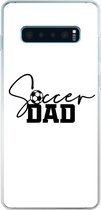 Geschikt voor Samsung Galaxy S10 Lite hoesje - Soccer dad - Spreuken - Quotes - Voetbal - Vader - Siliconen Telefoonhoesje