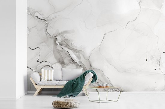 Papier Peint - Papier Papier peint photo Marbre - Zwart - Motifs - Largeur 330 cm x Hauteur 220 cm
