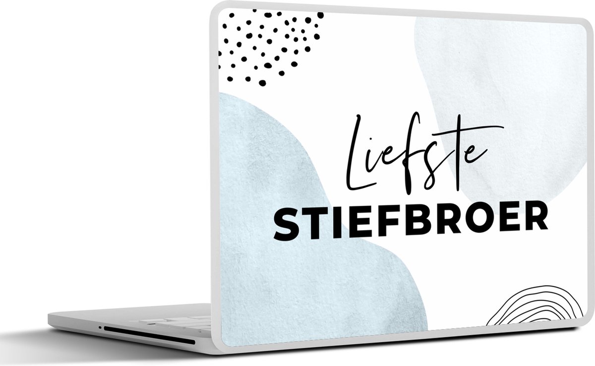 Laptop sticker - 12.3 inch - Spreuken - 'Liefste broer' - Quotes - Blauw - 30x22cm - Laptopstickers - Laptop skin - Cover