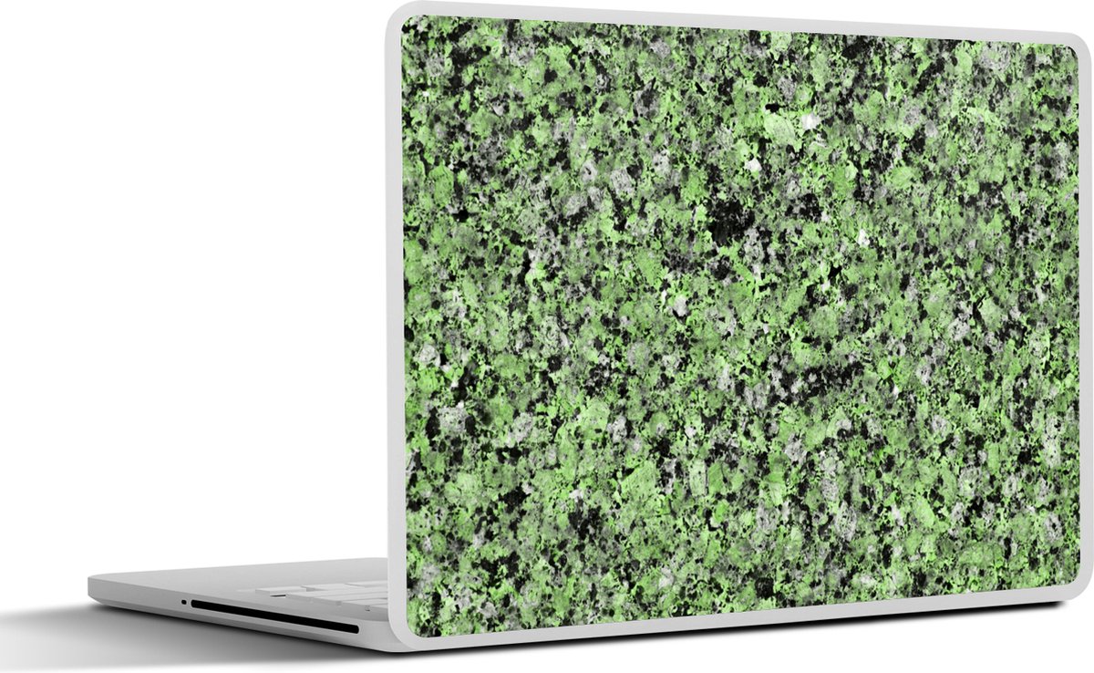 Laptop sticker - 14 inch - Keien - Groen - Graniet print - 32x5x23x5cm - Laptopstickers - Laptop skin - Cover