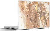 Laptop sticker - 11.6 inch - Bruin - Kristallen - Graniet - 30x21cm - Laptopstickers - Laptop skin - Cover