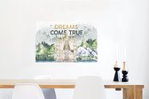 Poster Dreams come true - Quotes - Spreuken - Kinderen - Kids - Baby - Jongens - Meiden - 60x40 cm - Poster Babykamer