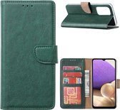 Samsung A33 hoesje bookcase Groen - Samsung Galaxy A33 wallet case portemonnee hoesje - A33 5G Hoes met Pasjeshouder cover