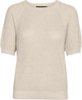 Vero Moda VMNEWLEXLUREX SS O-NECK BLOUSE - Birch White