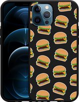 iPhone 12 Pro Max Hoesje Zwart Burgers - Designed by Cazy
