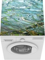 Wasmachine beschermer mat - kleurrijke rijstvelden onder water in China - Breedte 60 cm x hoogte 60 cm