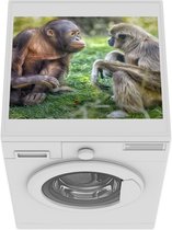 Wasmachine beschermer mat - Apen - Dieren - Familie - Breedte 55 cm x hoogte 45 cm