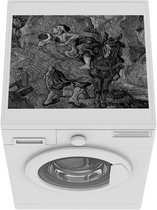 Wasmachine beschermer mat - Il buon Samaritano - Vincent van Gogh - Zwart - Wit - Breedte 55 cm x hoogte 45 cm