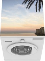 Wasmachine beschermer mat - Planten - Zee - Zon - Breedte 60 cm x hoogte 60 cm