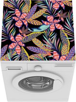 Wasmachine beschermer mat - Hawaii - Regenboog - Bloemen - Bladeren - Psychedelisch - Breedte 60 cm x hoogte 60 cm