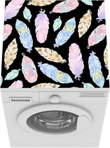 Wasmachine beschermer mat - Design- Meisjes - Veren - Kinderen - Breedte 60 cm x hoogte 60 cm