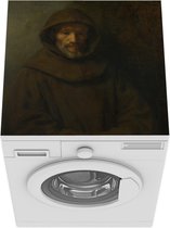 Wasmachine beschermer mat - De Franciscaanse monnik - Rembrandt van Rijn - Breedte 60 cm x hoogte 60 cm