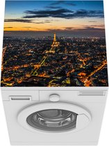 Wasmachine beschermer mat - Parijs - Skyline - Zonsondergang - Breedte 60 cm x hoogte 60 cm