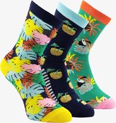 Scapino 3 paar dames sokken met print - Geel - Maat 39/42