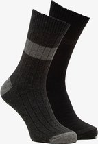 2 paar heren sokken - Zwart - Maat 39/42