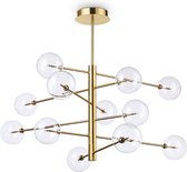 Ideal Lux Equinoxe - Hanglamp Modern - Messing - H:90.5cm   - G4 - Voor Binnen - Metaal - Hanglampen -  Woonkamer -  Slaapkamer - Eetkamer