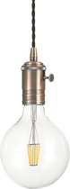 Ideal Lux Doc - Hanglamp Modern - Bruin - H:223.5cm   - E27 - Voor Binnen - Metaal - Hanglampen -  Woonkamer -  Slaapkamer - Eetkamer