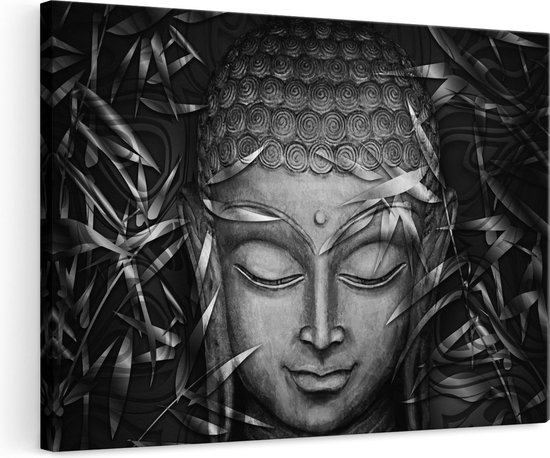 Artaza Canvas Schilderij Boeddha - Foto Op Canvas - Canvas Print