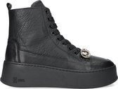 Bronx Bumpp-in 47368 Hoge sneakers - Leren Sneaker - Dames - Zwart - Maat 39