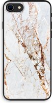 Case Company® - iPhone 7 hoesje - Goud marmer - 100% Biologisch Afbreekbaar - Duurzaam - Biodegradable Soft Case - Milieuvriendelijke Print op Achterkant - Zwarte Zijkanten - Bescherming Over