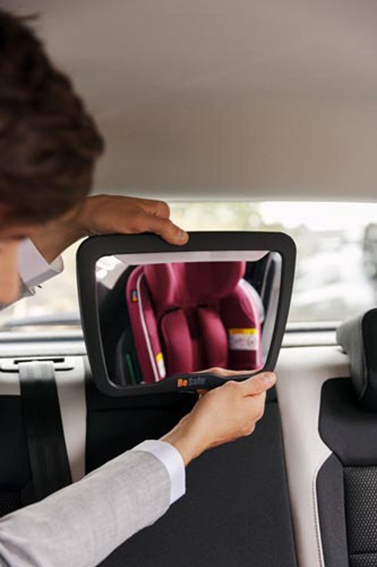 BeSafe Baby Spiegel XL autostoel - Autospiegel met verlichting - Achteruitkijkspiegel XL - Autostoel accessoire- Autospiegel XL Baby van BeSafe — afbeelding 3
