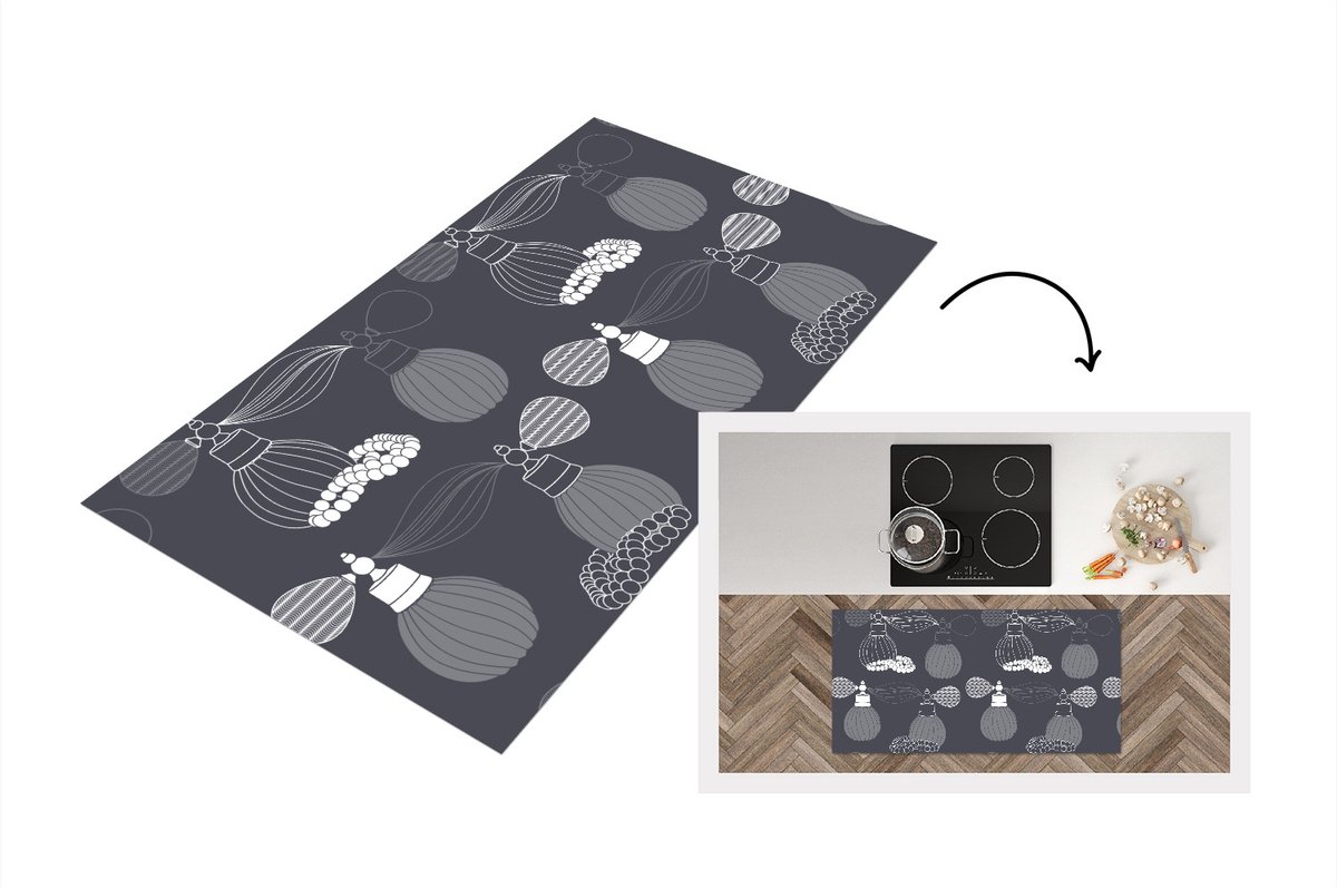 KitchenYeah Keukenloper - Loper keuken - Parfum - Ketting - Design - Keukenloper vinyl multicolor, foto 2