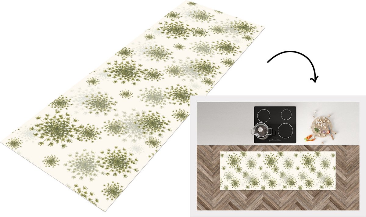 KitchenYeah Keukenloper - Loper keuken - Wildbloemen - Patronen - Zaden - Keukenloper vinyl multicolor, foto 2