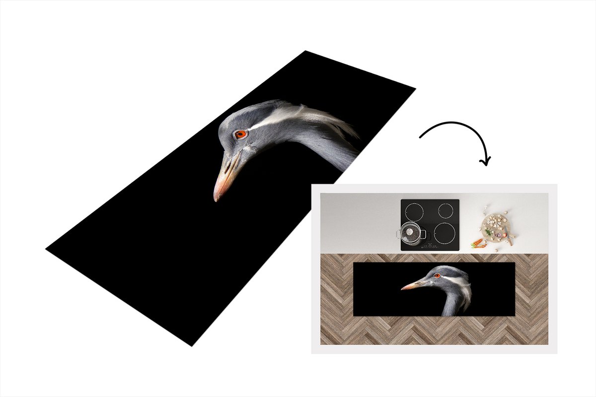 KitchenYeah Keukenloper - Loper keuken - Vogel - Dieren - Portret - 180x60 cm - Keukenloper vinyl Multicolor