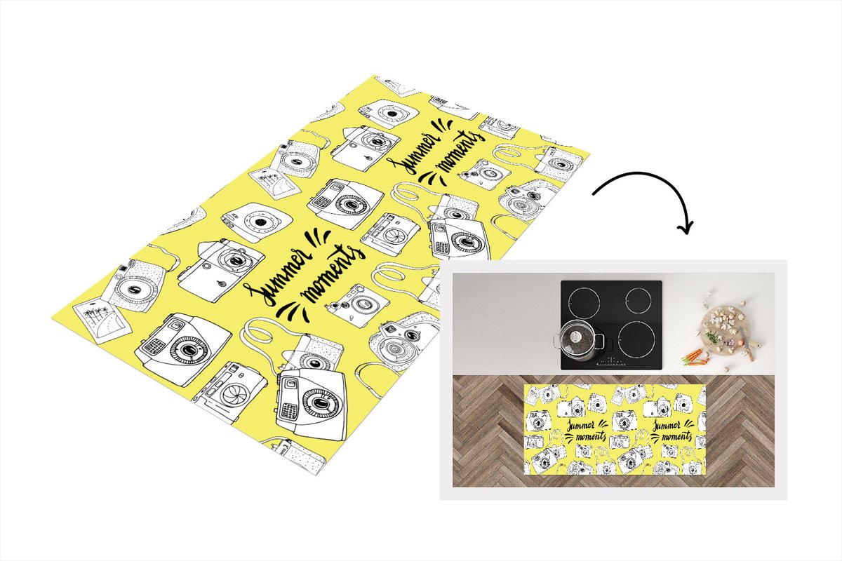 KitchenYeah Keukenloper - Loper keuken - Camera - Zomer - Quotes - Patronen - Keukenloper vinyl multicolor, foto 5