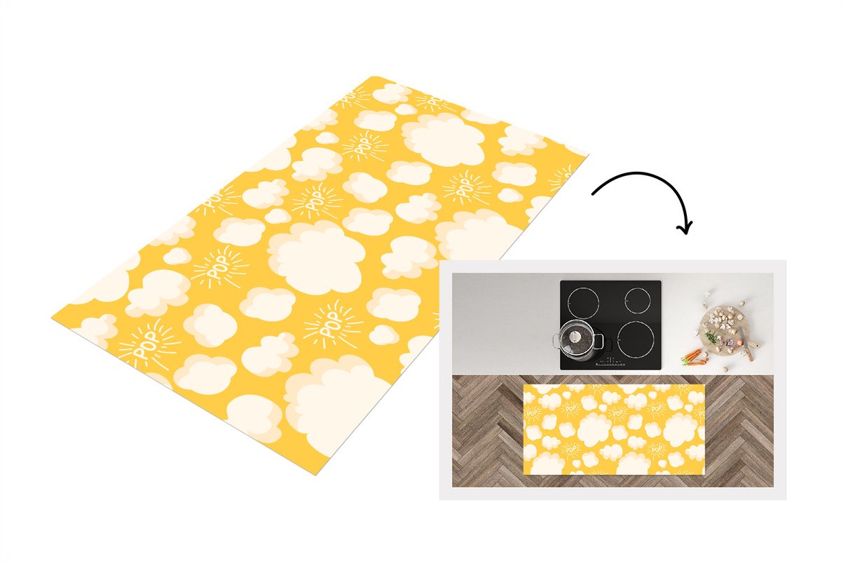 KitchenYeah Keukenloper - Loper keuken - Popcorn - Quotes - Patronen - Pop - Keukenloper vinyl multicolor, foto 7