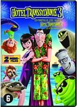 De DVD-hoes van Hotel Transsylvanië 3, met personages en vuurwerk.