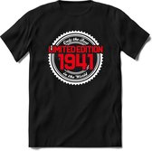 1941 Limited Edition | Feest Kado T-Shirt Heren - Dames | Wit - Rood | Perfect Verjaardag Cadeau Shirt | Grappige Spreuken - Zinnen - Teksten | Maat XXL