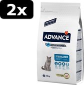 2x ADVANCE CAT STERILIZED TURKEY 1,5KG