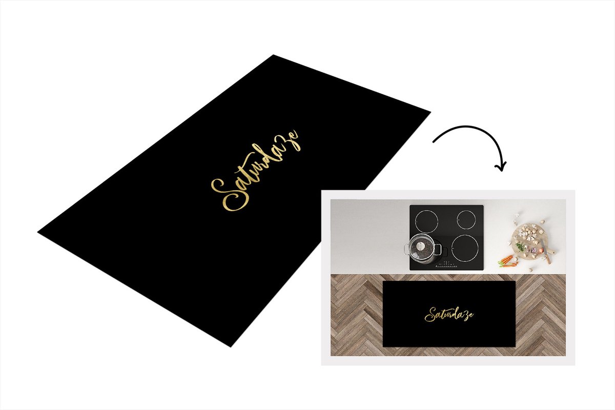 KitchenYeah Keukenloper - Loper keuken - Quote - Weekend - Goud - Zwart - 120x60 cm - Keukenloper vinyl Multicolor