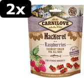 2x CRUNCHY SNACK MACKEREL/RASPB 200GR