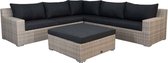 Denza Furniture Colorado hoek wicker loungeset 4-delig | wicker | 300x300cm | misty grey (grijs)